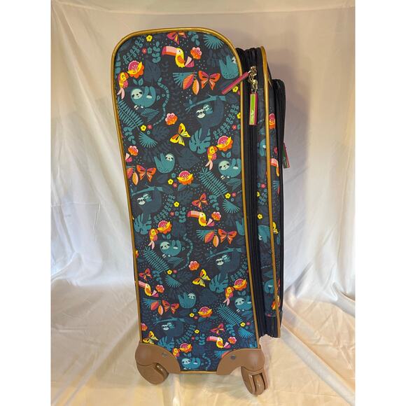 Lily Bloom Luggage 24" Expandable Sloth To Me Navy - Picture 3 of 11